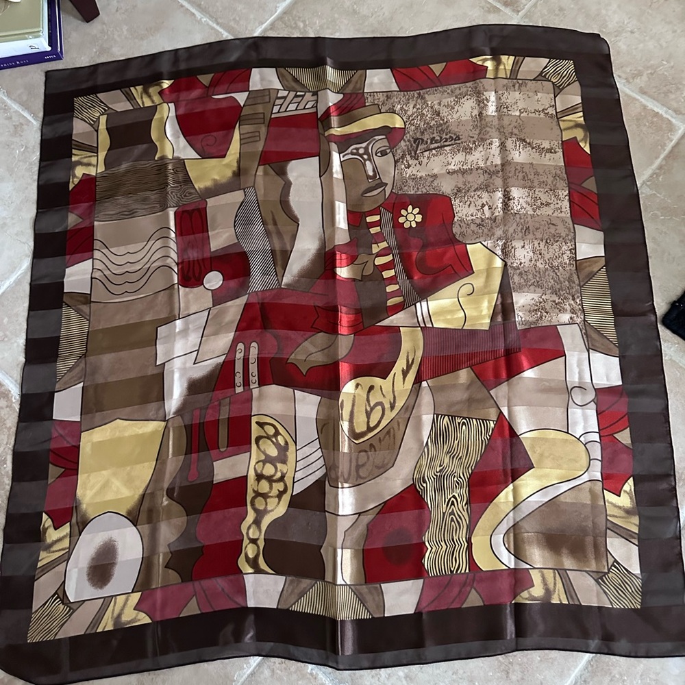 PICASSO Cubism Abstract Art Warm Tones Fall Colors Scarf Wrap